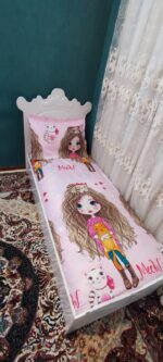 روتختی دخترانه یک نفره دختر موفری صورتی - Image 5