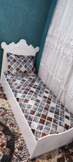 روتختی یکنفره لوزی قهوه ای طوسی