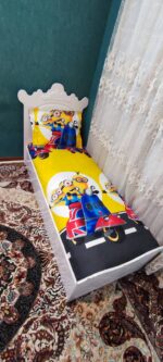 روتختی یک‌نفره بچه‌گانه مینیون موتور زمینه زرد رنگ میینیون - Image 3