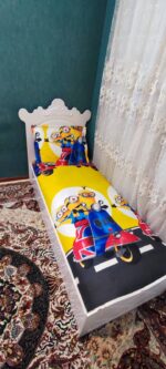 روتختی یک‌نفره بچه‌گانه مینیون موتور زمینه زرد رنگ میینیون - Image 4