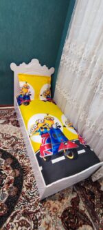 روتختی یک‌نفره بچه‌گانه مینیون موتور زمینه زرد رنگ میینیون - Image 6