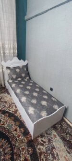 روتختی یکنفره زمینه طوسی گلدانی ریز