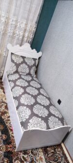 روتختی یکنفره گلدار زمینه طوسی