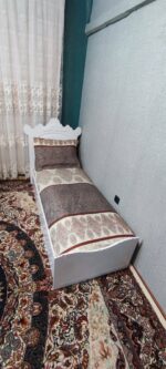 روتختی یکنفره زمینه کرم گل قهوه ای - Image 2
